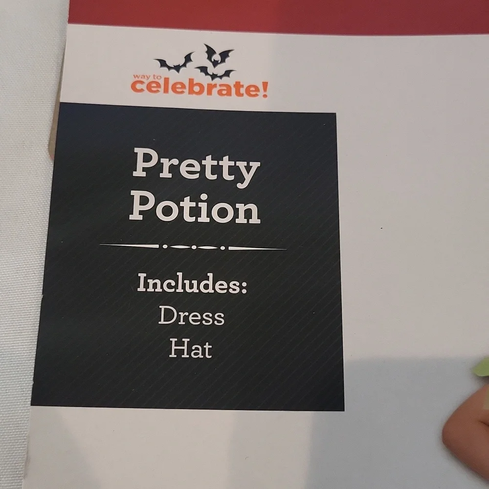 Pretty Potion Girls Witch Halloween Costume Size M 7/8 Purple Green